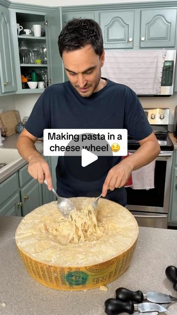 Jessi Higgins on Instagram: "Making pasta in a cheese wheel 🤤" Cheese Wheel Pasta, Cheese Wheel, Making Pasta, Wheel, Pasta, Cheese, On Instagram, Instagram