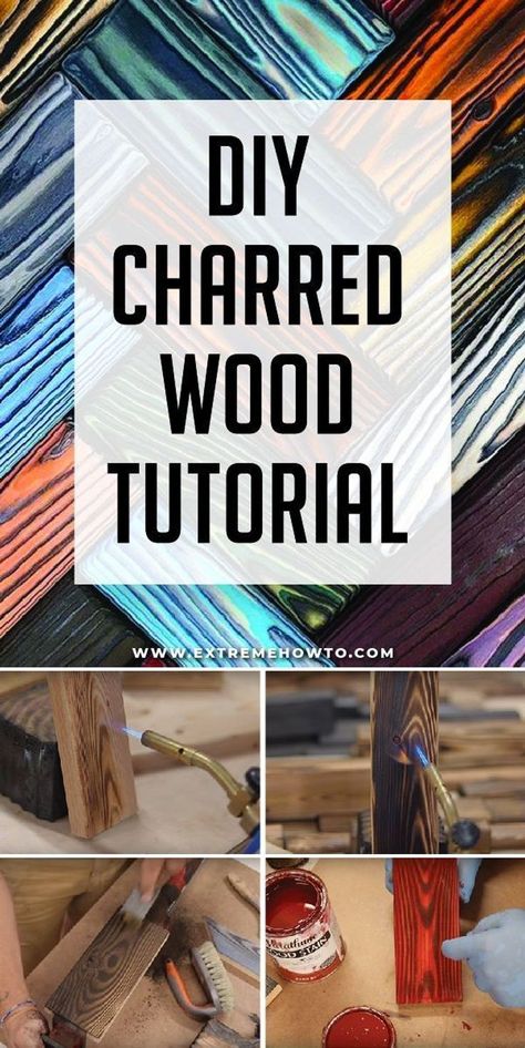 Decorative Wood Pieces, Burnt Wood Finish, Torch Wood, Wood Burning Techniques, Charred Wood, Reclaimed Wood Projects, Free Woodworking Plans, Casa Exterior, Woodworking Jigs