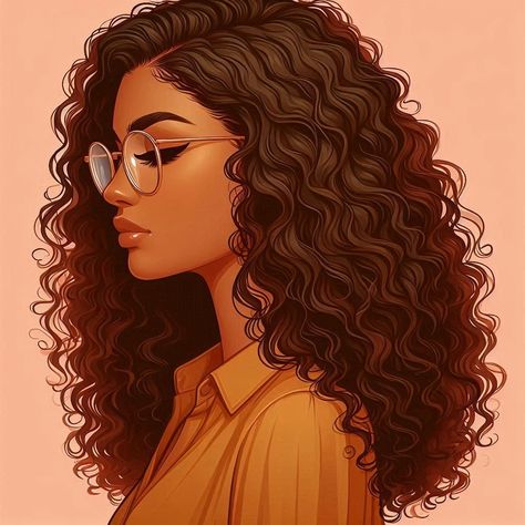 Curly Hair Cartoon, Best Love Pics, Relatable Comics, A Cartoon Character, Natural Hair Art, Girl With Brown Hair, Comic Style Art, Photo To Cartoon, Illustration Art Girl