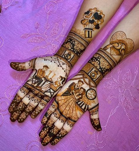 Enggament Mehandi, Mehndi Couple, Mehndi Hand, Engagement Mehendi, Karva Chauth Mehndi Designs, Indian Mehndi, Heena Design, Mehndi Designs Bridal Hands, Mehndi Designs For Kids