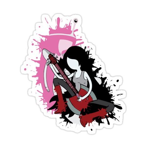 Decorate laptops, Hydro Flasks, cars and more with removable kiss-cut, vinyl decal stickers. Glossy, matte, and transparent options in various sizes. Super durable and water-resistant. Adventure Time Bubbline - Princess Bubblegum and Marceline the Vampire Queen Kalyn Core, Adventure Time Stickers, Adventure Time Bubbline, Bubblegum And Marceline, Marceline And Princess Bubblegum, Marceline And Bubblegum, Gay Sticker, Marceline The Vampire Queen, Vampire Queen