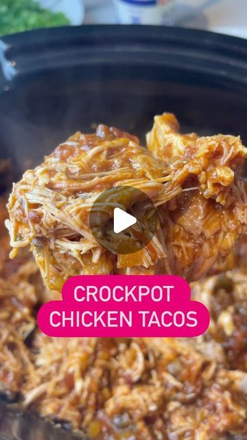 Tara the Foodie on Instagram: "Crockpot Chicken Tacos 🌮" Street Tacos Chicken Crockpot, Easy Chicken Tacos Crockpot, Mexican Chicken Crockpot, Barrio Tacos, Crockpot Taco Meat, Crock Pot Chicken Tacos, Tacos Crockpot, Chicken Breast Tacos, Crockpot Chicken Tacos