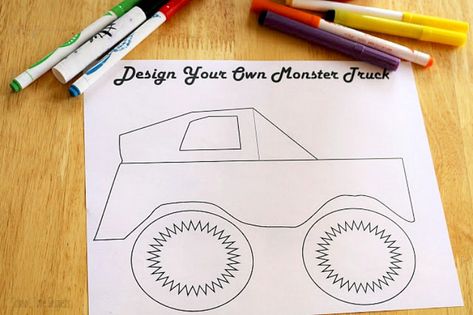 Design Your Own Monster Truck Monster Truck Birthday Party Ideas, Truck Birthday Party Ideas, Monster Jam Birthday Party, Blaze Birthday Party, Game Truck Party, Monster Truck Birthday Party, Monster Jam Birthday, Monster Jam Party, Monster Truck Theme