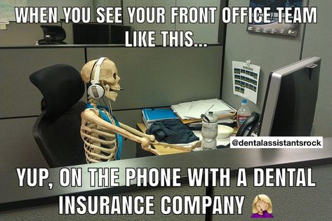 #dental #dentistry #dentalassistant #dentaloffice #dentalclinic #dentalassistantproblems Office Memes Funny, Dental Office Front Desk, Hygienist Humor, Dental Front Office, Dental Funny, Office Front Desk, Dental Assistant Humor, Dental Hygienist School, Hygiene School