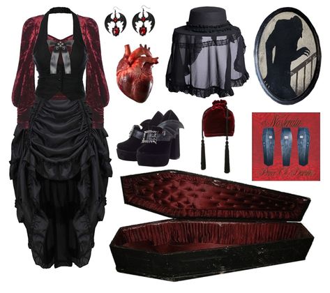 Vampire Goth Outfits, Vamp Outfit, Vampire Outfits, Gothic Closet, Vamp Goth, Winter Goth, Goth Outfit Inspo, Vampire Fashion, Vampire Clothes