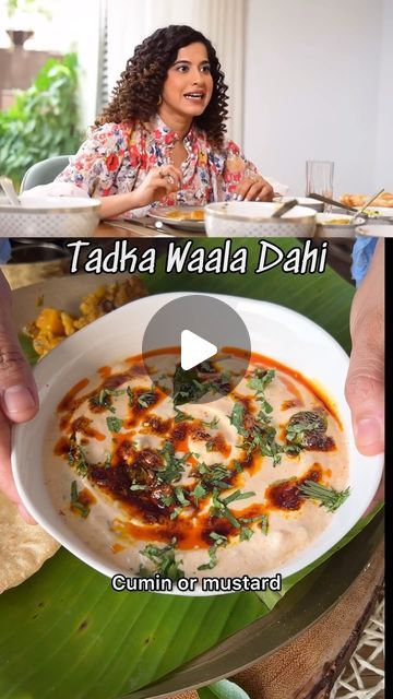 Dahi Tadka Recipe, Dahi Curry Recipe, Jahnavi Kapoor, Black Salt, Green Chilli, Red Chilli, Curry Leaves, Curry Recipes, Ghee