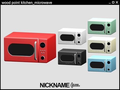 Sims 4 Cc Microwave, Sims 4 Microwave, Kitchen Towel Rack, Modern Bathroom Tile, Bar Ceilings, Retro Fridge, Dining Room Ceiling, Kitchen Plate, Microwave In Kitchen