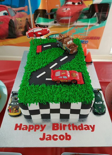 Disney Car Cake, Disney Cars Cake, Disney Car, Cars On The Road, Cars Birthday Cake, Cars Cake, Car Birthday Theme, Cars Theme Birthday Party, Car Cake