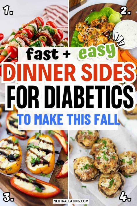 Looking for low carb side recipe meals that are diabetic friendly? We have the best easy fall dinner sides for 2 that everyone will love! These low carb recipe snacks are so easy to make. Give our diabetic dinner sides ideas that are keto friendly a try! Low Carb Dinner Recipes For Diabetics, Easy Lunch Ideas For Diabetics, Easy Meals For Diabetics Type 2, Low Carb Foods For Diabetics, Easy Gestational Diabetics Dinner Ideas, Dieabitic Dinner Ideas, Dinner Recipes For Diabetics Type 2, Sides For Diabetics, Keto For Diabetics