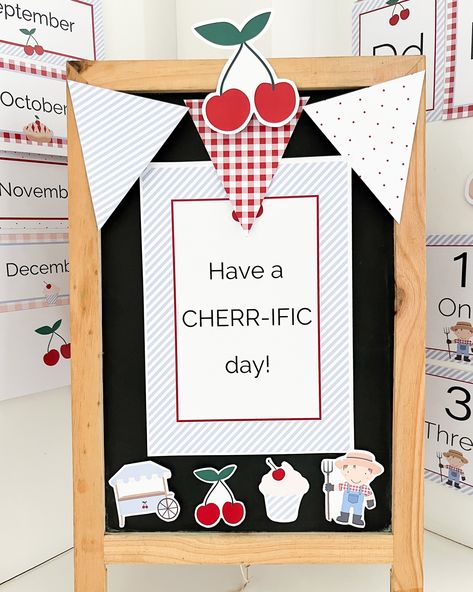 Say hello to our "Cherry on Top" printable decor! You can get all the printable pieces you need to create a gorgeous classroom or party space or snazz up your gift-wrapping and craft projects ✂️ The main thing to note about this range is that we added an extra paper pattern and 2 sets of cut-outs because sometimes a classroom needs to be decorated a little differently to a party 👏🏻 🍒 This cherry-themed printable decor features cu... Bunting Flags Printable, Cherry Theme, Themed Classroom Decor, Chocolate Bar Wrapping, Flag Printable, Station Activities, Mini Flags, Bottle Wrapping, Party Bundles