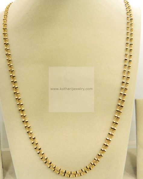 22Kt 2 layer tulsi necklace Karimani Chain Designs, Mangalsutra Simple, Tulsi Mala, Gold Necklace Price, Diamond Gold Earrings, Jewelry Necklace Simple, Bracelets Diamond, Pure Gold Jewellery, Black Beads Mangalsutra Design