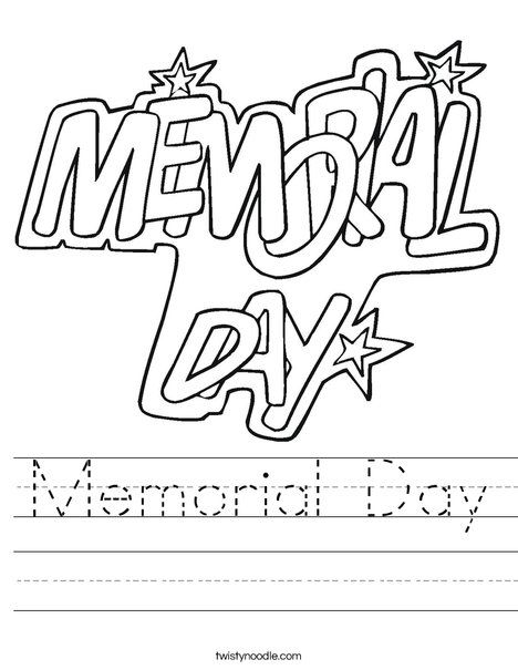 Memorial Day Worksheet - Twisty Noodle Memorial Day Worksheets For Preschool, Memorial Day Worksheets, Transportation Worksheet, Pre K Worksheets, Holiday Worksheets, Twisty Noodle, School Paper, Holiday Lettering, Ela Activities