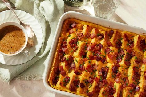 Cheese Dreams Breakfast Casserole Is Even Cheesier Than The Retro Appetizer Cheese Dreams, Bacon Casserole, Breakfast Party Foods, Easy Dinner Casseroles, Breakfast Party, Cheesy Bacon, Quick Easy Dinner, Breakfast Casserole, Southern Living