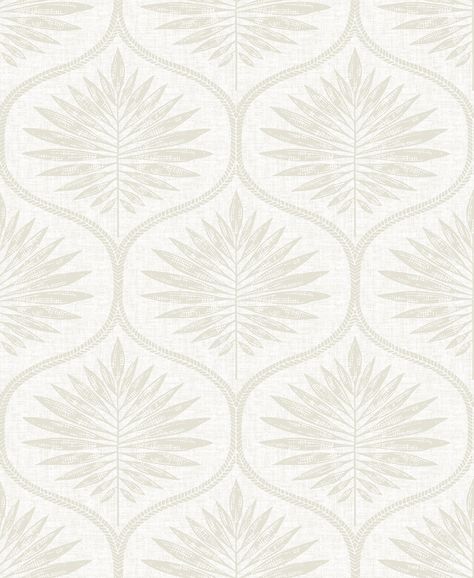 A lovely neutral wallpaper, this ogee design is complete with a faux linen background. Block print leaves add a Scandinavian flair this nature inspired print. Laurel is an unpasted, non woven wallpaper. A-Street Prints Laurel Bone Ogee Wallpaper in Gray | 2861-25722 Bookcase Redo, Bone Wallpaper, Brewster Wallpaper, Ogee Pattern, Linen Background, A Street Prints, Color Bone, Classic Wallpaper, Neutral Wallpaper