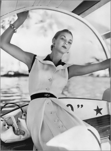 Clifford Coffin, Jean Patchett, Early 60s Fashion, Marines Girl, Pinup Model, Fashion 50s, 1950 Fashion, Vintage Fashion 1950s, Sleeveless Linen Dress