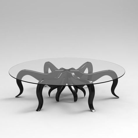 The Octopus Table by Jesse Shaw Octopus Table, Tea Table Design, Fantasy Furniture, Display Coffee Table, Coffee Tables For Sale, Witchy Things, Low Tables, Steel Furniture, Furniture Inspiration