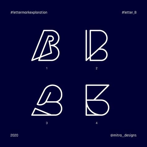 Letter B Exploration, Design Methodology, Bb Monogram, B Letter, Illustrator Logo, The Letter B, B Monogram, Logo Design Set, Logo Idea