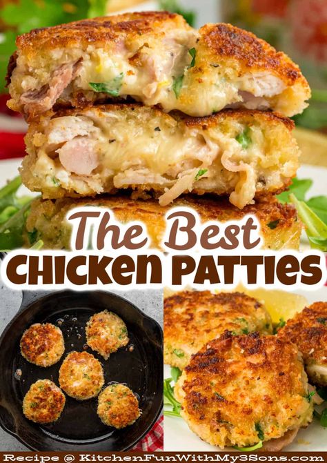 These tasty Chicken Patties are a quick and flavorful way to use shredded chicken. Loaded with melted cheese and juicy chicken, and then covered in a perfectly crispy crust. These chicken cakes are a favorite with kids and adults. Recipes Using Cooked Shredded Chicken, Shredded Chicken Uses Easy Meals, Roast Chicken Recipes Leftover, Chicken Patties Dinner Ideas, Shredded Chicken Patties, Chicken Patties With Canned Chicken, Canned Chicken Patties, Leftover Chicken Recipes Easy Quick, Chicken Patties Recipes