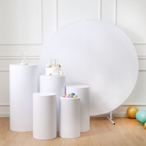 White Acrylic Stand Cake Dessert Round Table Cover Cylinder Pedestals Stand Tablecloth For Wedding Party https://m.alibaba.com/product/1600443402181/White-Acrylic-Stand-Cake-Dessert-Round.html?__sceneInfo={"cacheTime":"1800000","type":"appDetailShare"} Buffet Stand, Round Table Cover, Pedestal Stand, Round Table Covers, Dessert Stand, Acrylic Stand, Cake Table, White Acrylic, White Acrylics