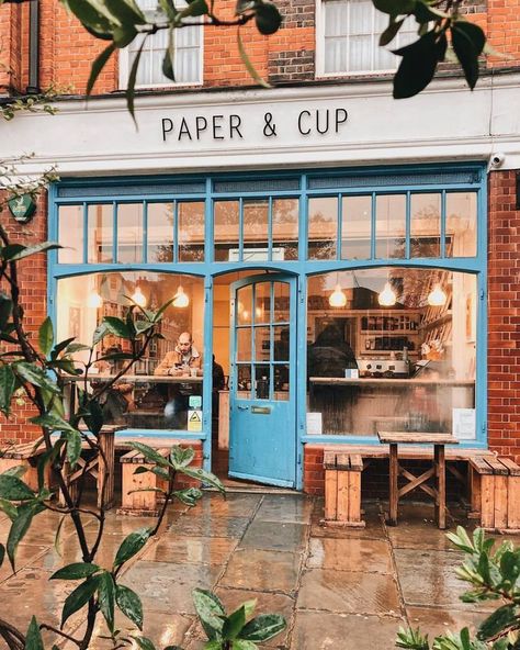 Cafe Exterior, Bookstore Cafe, Cozy Coffee Shop, Storefront Design, Coffee Shop Aesthetic, Coffee Shops Interior, Book Cafe, Shop Fronts, Coffee Shop Design