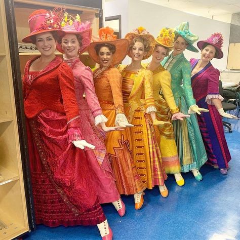 Hello Dolly Aesthetic, Hello Dolly Costumes, Hello Dolly Broadway, Mary Poppins Theatre, Gilded Fashion, Hello Dolly Musical, Mary Poppins Musical, Theater Mom, Mary Poppins Costume