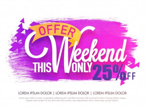 Weekend Offer Poster, Poster Banner, Weekend Sale, Discount Offer, Abstract Background, Abstract Backgrounds, Brush Strokes, Flyer Design, Being Used