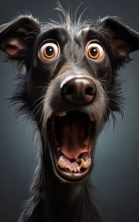 Dog Caricature, Funny Animal Images, Dog Expressions, Animal Caricature, Animal Illustration Art, Quirky Illustration, Funny Caricatures, Baby Animals Funny, Happy Dogs