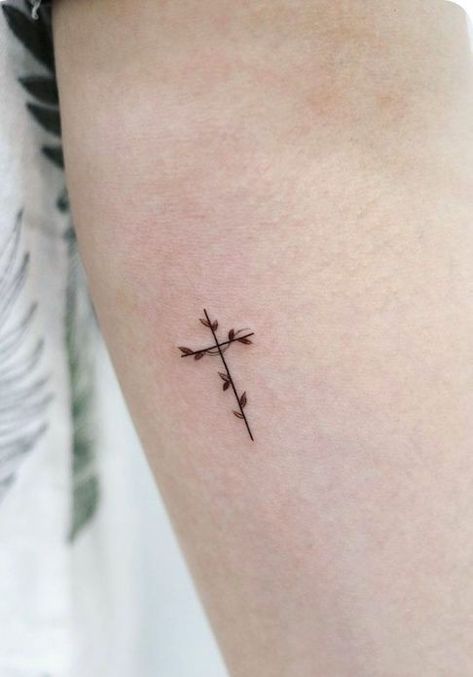 Pretty Simple Tattoos, Meaningful Small Tattoos, Unique Christian Tattoos, Pattern Tattoos, Simple Cross Tattoo, Cross Tattoos For Women, Small Tattoos With Meaning, Meaningful Tattoos For Women, Best Tattoos For Women