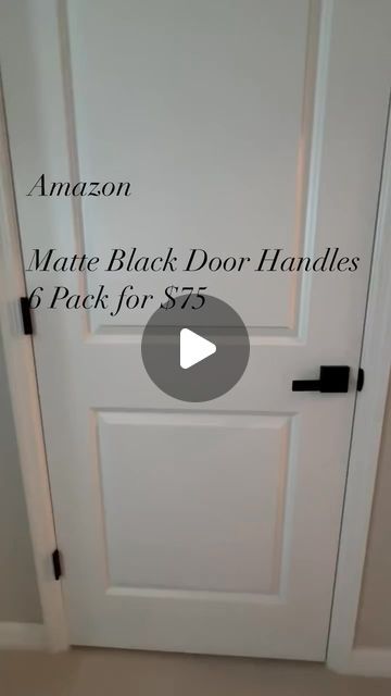 Black Door Hardware On White Doors, Matte Black Interior Door Handles, Black Matte Door Handles, Matte Black Door Handles, Black Interior Door, Black Door Hardware, Black Door Knobs, Interior Door Knobs, Indoor Ideas