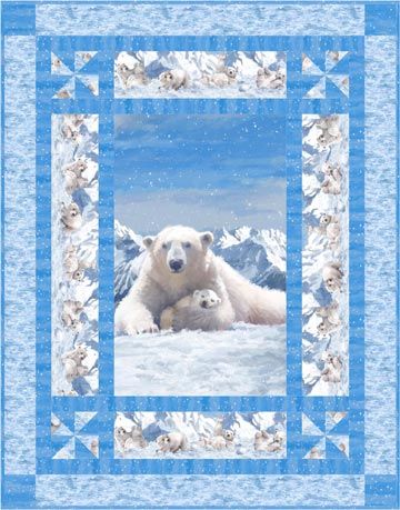 Northcott Wildlife Quilts, Panel Quilt Patterns, Fabric Panel Quilts, Quilted Wall Hanging, Bear Quilts, Quilt Border, Animal Quilts, Panel Quilts, Christmas Quilts