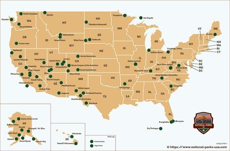 National-Parks-USA-Map-States - National Parks USA Us National Parks Map, All National Parks, Wisconsin State Parks, National Park Map, National Parks America, National Parks Map, National Parks Usa, Usa Map, Good To Know