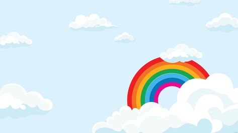 Sky With Rainbow Background Sky Rainbow, Rainbow Illustration, Free Sky, Rainbow Sky, Rainbow Background, Cartoon Background, Design Element, Background Design, Graphic Illustration