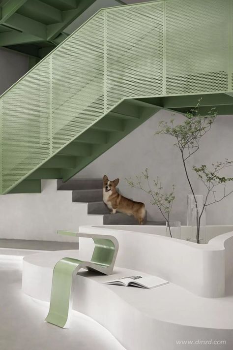 Staircase Interior Design, Pet Hospital, Stair Handrail, Interior Stairs, Modern Staircase, Railing Design, Yacht Design, Design Office, Staircase Design