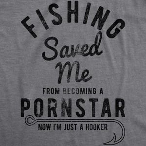 Fishing Saved Me Men's Tshirt - Crazy Dog T-Shirts Fishing Shirts For Women, Fishing Shirts Vinyl, Fishing Tshirts, Womens Fishing, Funny Fishing Shirts, Cheap Clothes Online, Stars Then And Now, Tshirt Funny, Fishing Humor