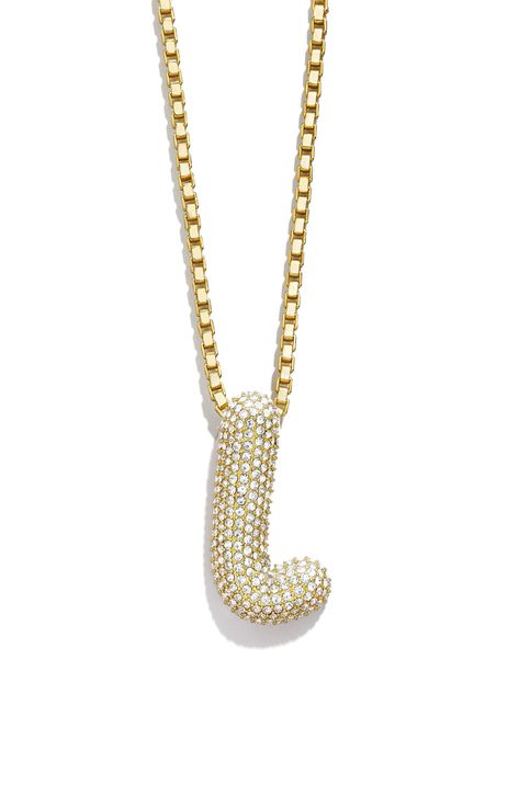 BaubleBar Pavé Crystal Bubble Initial Pendant Necklace available at #Nordstrom Bauble Bar, Bubble Necklaces, Initial Pendant Necklace, Initial Pendant, Initial Necklace, Initials, Bubbles, Nordstrom, Pendant Necklace