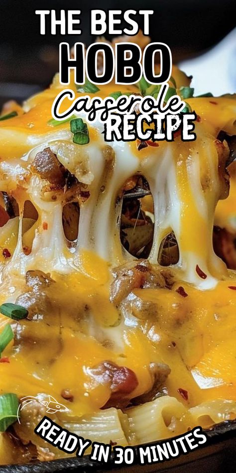 Hobo Casserole Easy Yummy Casseroles, Hobo Casserole Recipes, Hobo Casserole Ground Beef, Pasta Casserole Dishes, Hobo Casserole, Red Beans And Rice Recipe Easy, Comforting Casseroles, Red Beans Recipe, Quick Casseroles