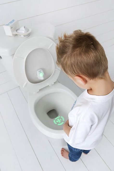 This Bullseye Light For the Toilet Bowl Might Be the Most Clever Potty-Training Tool We've Seen Potty Training Tools, Fun Games For Girls, Boys Potty, Potty Training Toilet, Potty Trainer, Target Lighting, Potty Toilet, Potty Training Boys, Train Light