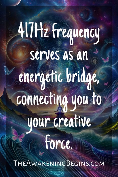 417Hz frequency serves as an energetic bridge, connecting you to your creative force. 417hz Frequency, Sacral Energy, Infinity Music, Secret Energy, Reality Creation, The Sacral Chakra, Light Language, Chakra Activation, Energetic Body