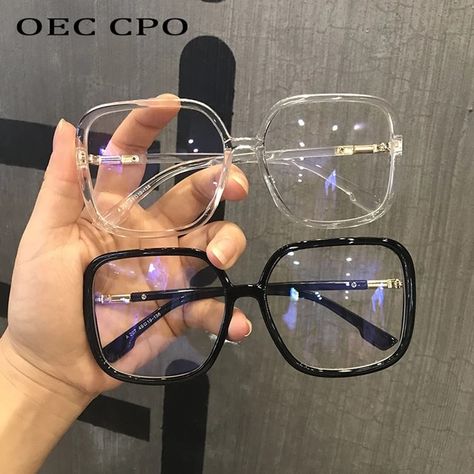 Classic Vintage Sunglasses Women Oversized Square Plastic Frame Luxury Brand Designer Clear Grey Pink Lens Shades Oculos O523|Women's Sunglasses| - AliExpress Eye Glasses For Women, Oversized Glasses, Sunglasses Women Oversized, Sunglasses Women Vintage, Square Glasses, Vintage Sunglasses, Eyewear Frames, Womens Glasses, Eyewear Accessories