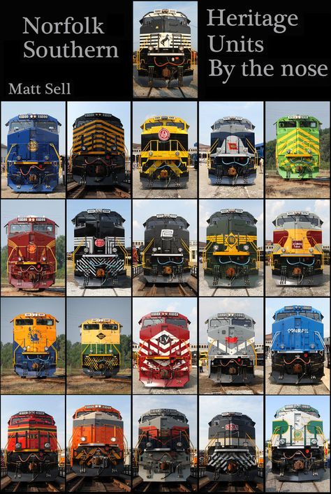 Norfolk Southern heritage units Union Pacific Train, Southern Family, Train Museum, Southern Heritage, Train Posters, Railroad Pictures, Toy Trains, Southern Railways, Norfolk Southern