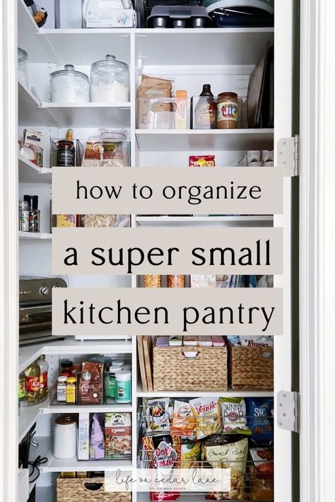 Get inspired with Amazing Small Pantry Organization Hacks You'll Love! Our blog post offers top-notch Small Pantry Organization strategies, smart Pantry Storage tips, and effective Pantry Closet Organization techniques. Achieve a beautiful Pantry Makeover with easy and budget-friendly ideas that will transform your space. Small Pantry Organisation, Small Pantries, Small Pantry Organization Ideas, Small Pantry Closet, Pantry Closet Organization, Pantry Organization Hacks, Small Kitchen Pantry, Pantry Organization Ideas, Small Pantry Organization