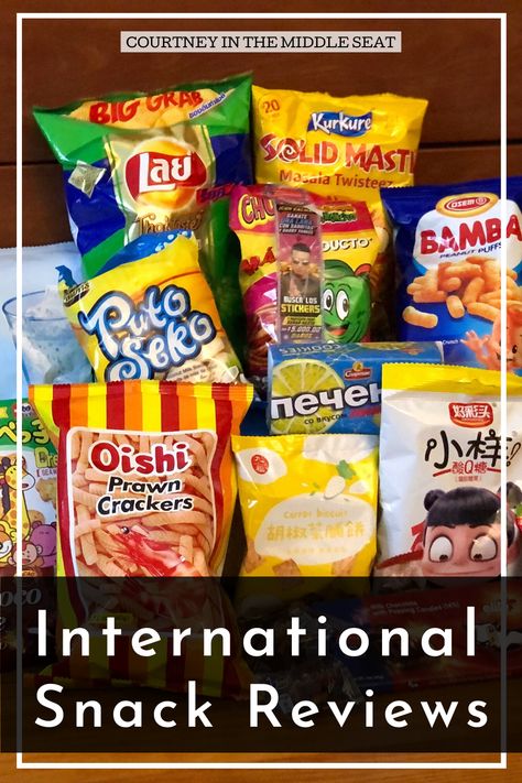 Pin advertising a website dedicated to reviews of supermarket snacks from around the world. Snacks From Around The World, International Snacks, Unique Snacks, Mexican Snacks, Packaged Snacks, Japanese Snacks, Pop Tarts, Chip Bag, Crackers