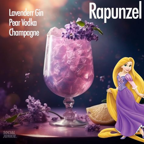 Social Junkie - I NEED to try these Disney cocktails! 😱🍹🍸 | Facebook Disney Drinks Alcohol, Disney Cocktails Recipes, Disney Mixed Drinks, Disney Inspired Drinks, Disney Themed Cocktails, Disney Themed Drinks, Bartender Ideas, Disney Alcoholic Drinks, Girly Cocktails