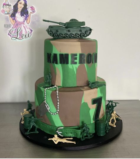 Army Cake Design, Soldier Birthday Cake, Army Cake, Military Cake, Instagram Inspiration Posts, Laser Tag, Army Soldier, Boy Birthday Cake, Military Army