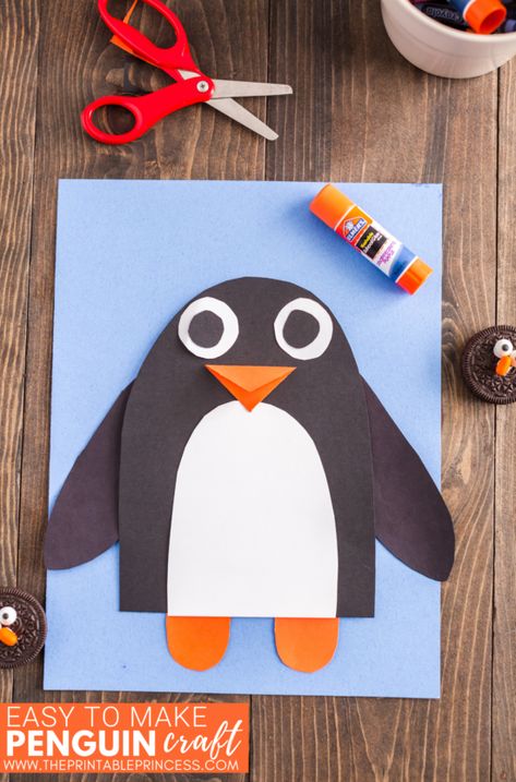 Artic Animal Crafts For Preschoolers, Diy Penguin Crafts, Penguin Crafts Preschool, Café Kitchen, Mfw Kindergarten, Craft For Kindergarten, Winter Animal Crafts, January Kindergarten, Winter Crafts For Toddlers