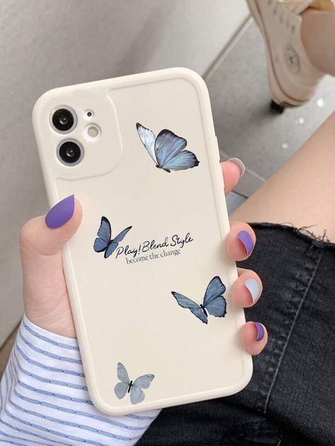 Multicolor Collar TPU Butterfly Phone Cases Embellished Cell Phones & Accessories Phone Cases Iphone 11, Bling Stethoscope, Diy Phone Case Design, Wishlist Ideas, Preppy Jewelry, Girly Phone Cases, Butterfly Drawing, Print Phone Case, Iphone Phone