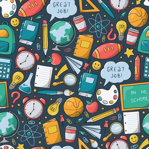 School seamless pattern with hand drawn ... | Premium Vector #Freepik #vector #pencil-doodle #book-drawing #school-equipment #pen-drawing School Aesthetic Wallpaper, School Sketch, School Doodle, Wrapping Paper Wallpaper, English Wallpaper, School Wallpaper, Hand Drawn Doodles, Book School, Book Clip Art