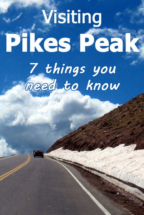 Visiting Pikes Peak: 7 things you need to know. We visited America's mountain and I have insights to share that will help make your trip to Pikes Peak in Colorado a safe and memorable experience. Places In Colorado, Colorado Springs Vacation, Pikes Peak Colorado, Colorado Rocky Mountains, Road Trip To Colorado, Explore Colorado, Colorado Summer, Visit Colorado, Colorado Adventures