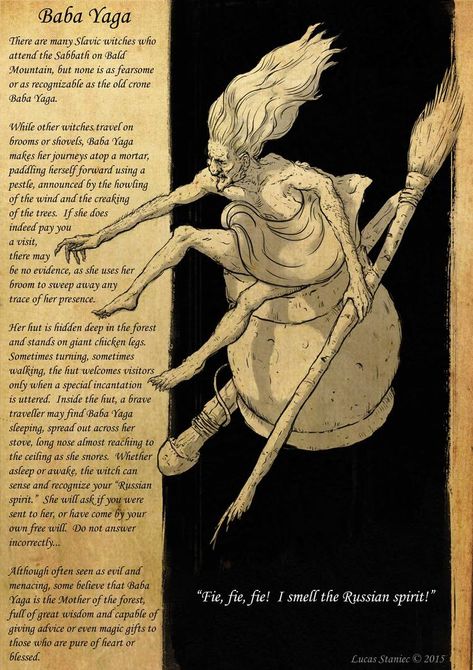 Magical Creatures Mythology, Mystical Creatures Mythology, Creaturi Mitice, Baba Jaga, Egiptul Antic, Slavic Mythology, Myths & Monsters, Slavic Folklore, Arte Occulta