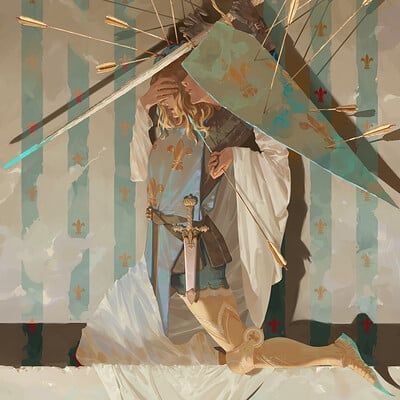 ArtStation - aw anqi 판타지 아트, Art And Illustration, Medieval Art, Fantasy Illustration, Giclee Art, Giclee Art Print, Swords, Aesthetic Art, Digital Painting